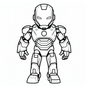 Iron Man - Iron Hero Armor Coloring Picture