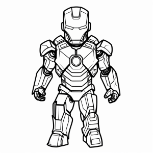 Iron Man - Iron hero drawing for little heroes