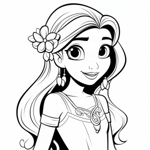 Jasmine - Princess Jasmine to color in