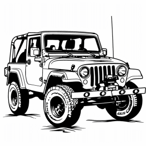 Jeep - Jeep coloring page for creative kids