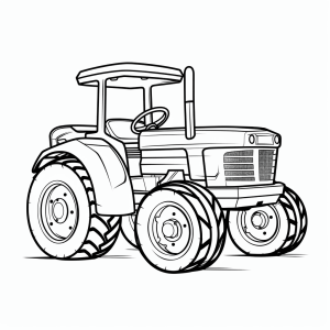 John Deer - Tractor coloring page - Agricultural adventure