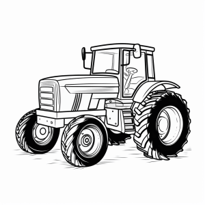 JohnDeere - Coloring page Green tractor