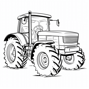 JohnDeere - Farm Tractor Coloring Page