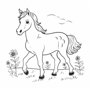 Jumper - Jumping Horse Drawing Template