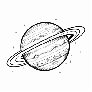 Jupiter - Jupiter space adventure coloring page