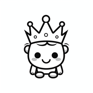 King with crown - King with crown coloring picture for children