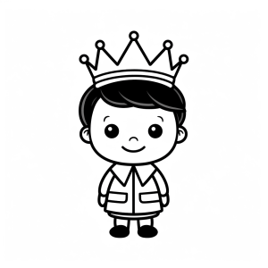 King with crown - King with crown coloring page