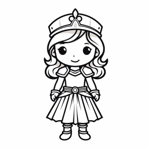 Knight princess - Coloring picture of a bold knight princess