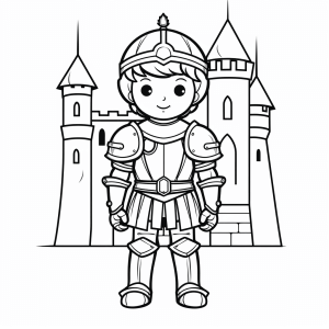 Knight's castle - Knight's castle coloring page for kids