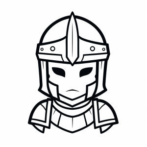 Knight's helmet - Knight's helmet coloring picture for children