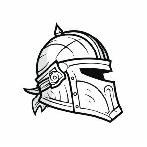 Knight's helmet - Knight's helmet drawing - fun coloring