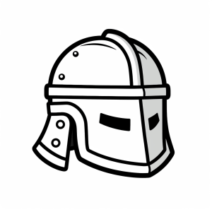 Knight's helmet - Knight's helmet coloring page for children