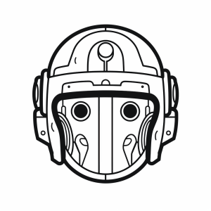 Knight's helmet - Knight's helmet coloring page for kids