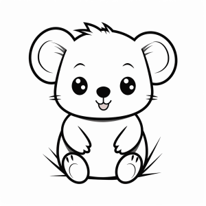 Koala - Koala drawing motif to print out