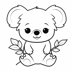 Koala - Koala coloring picture for kids