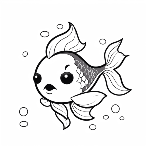 Koi - Koi fish coloring page for kids