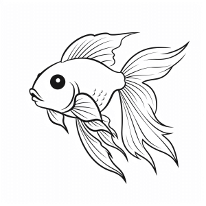 Koi - Koi fish coloring picture for kids