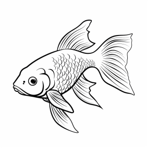 Koi - Koi fish coloring picture for kids