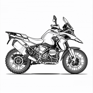 KTM 1290 Adventure - KTM 1290 Adventure motorcycle coloring picture