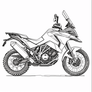 KTM 1290 Adventure - KTM 1290 Adventure motorcycle drawing to color in