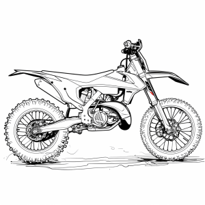 KTM 350 EXC-F - KTM 350 EXC-F motorcycle coloring page