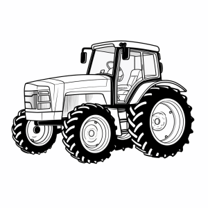 Kubota - Tractor coloring page for kids