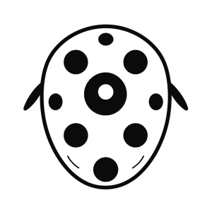 Ladybug - Children's heroine face mask with dots