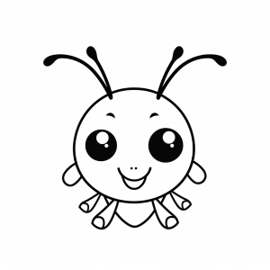 Ladybug - Cheerful ladybug coloring page