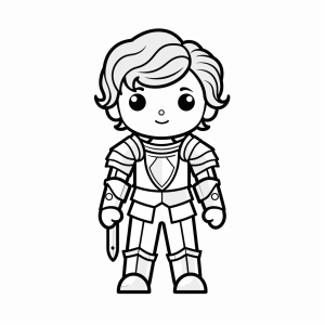 Lance - Little knight coloring page