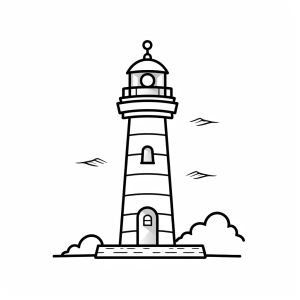 Lighthouse - Lighthouse coloring page - fun drawing and learning