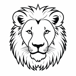 Lion - Lion head drawing - creative fun for children