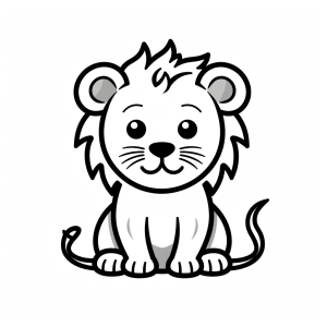 Lion - Lion coloring picture for kids