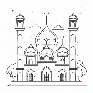 Love nest - Oriental palace coloring page