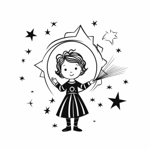 Magic wand - Magic wand coloring picture