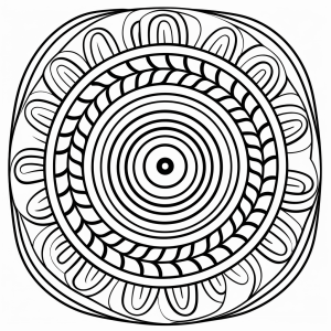 Mandala with letter A - Alpha Mandala: Creative drawing ideas for children