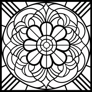 Mandala with letter A - Adventurous A to color in