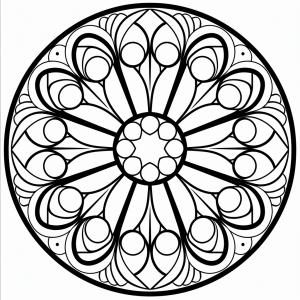 Mandala with letter A - Alphabetical radiation image - fun learning