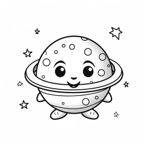 Mars - Planets Adventure Coloring Page