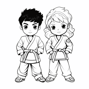 Martial arts - Karate martial arts adventure to color in