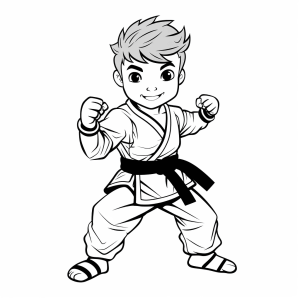 Martial arts - Karate Kid Martial Arts Coloring Page