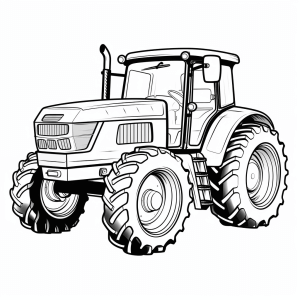 MasseyFerguson - Colorful farm tractor coloring page