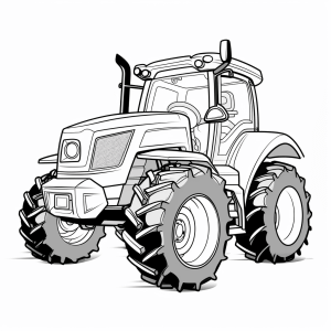 MasseyFerguson - Tractor field work coloring page