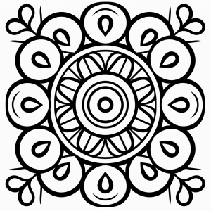 Meditation Mandala - Calming circular shapes drawing