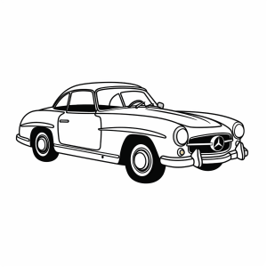 Mercedes - Classic Mercedes to color in