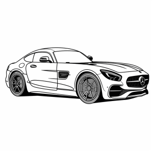 Mercedes - Mercedes sports car coloring page for kids