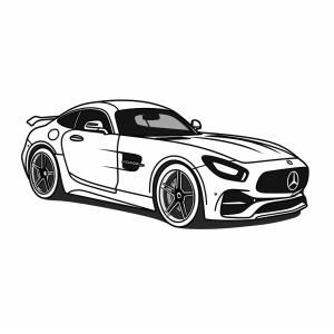 Mercedes - Mercedes sports car drawing