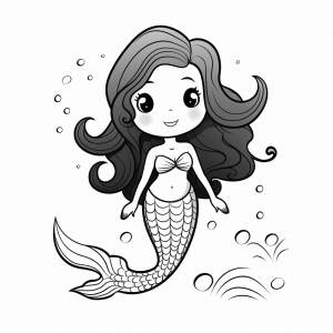 Mermaid - Mermaid to color in