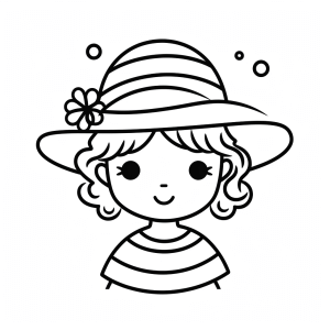 Model - Sunny smile coloring page