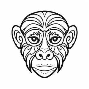 Monkey - Playful monkey mask to print out for children