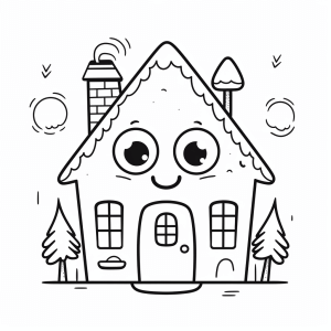 Monster house - Coloring page: Funny monster house